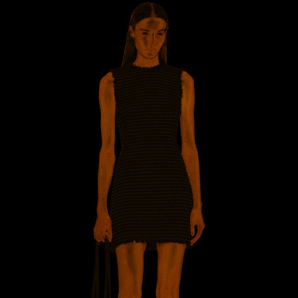 ALEXANDER MC QUEEN FRAYED EDGE TWEED MINI DRESS 46 - Picture 7 of 7